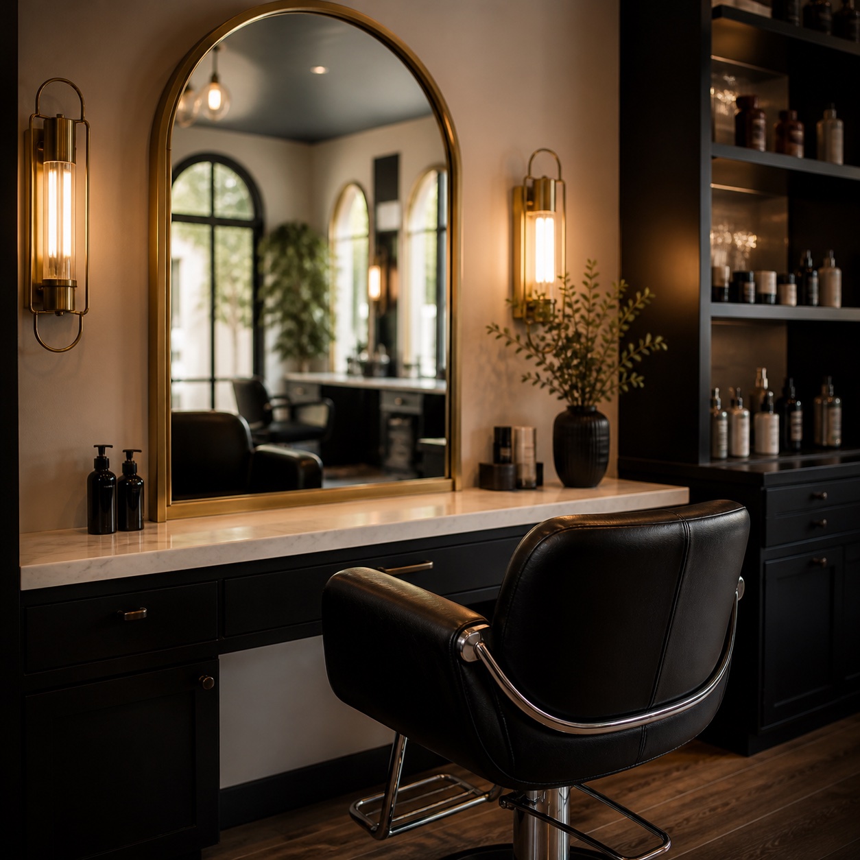 Velvet Crown Studio styling station