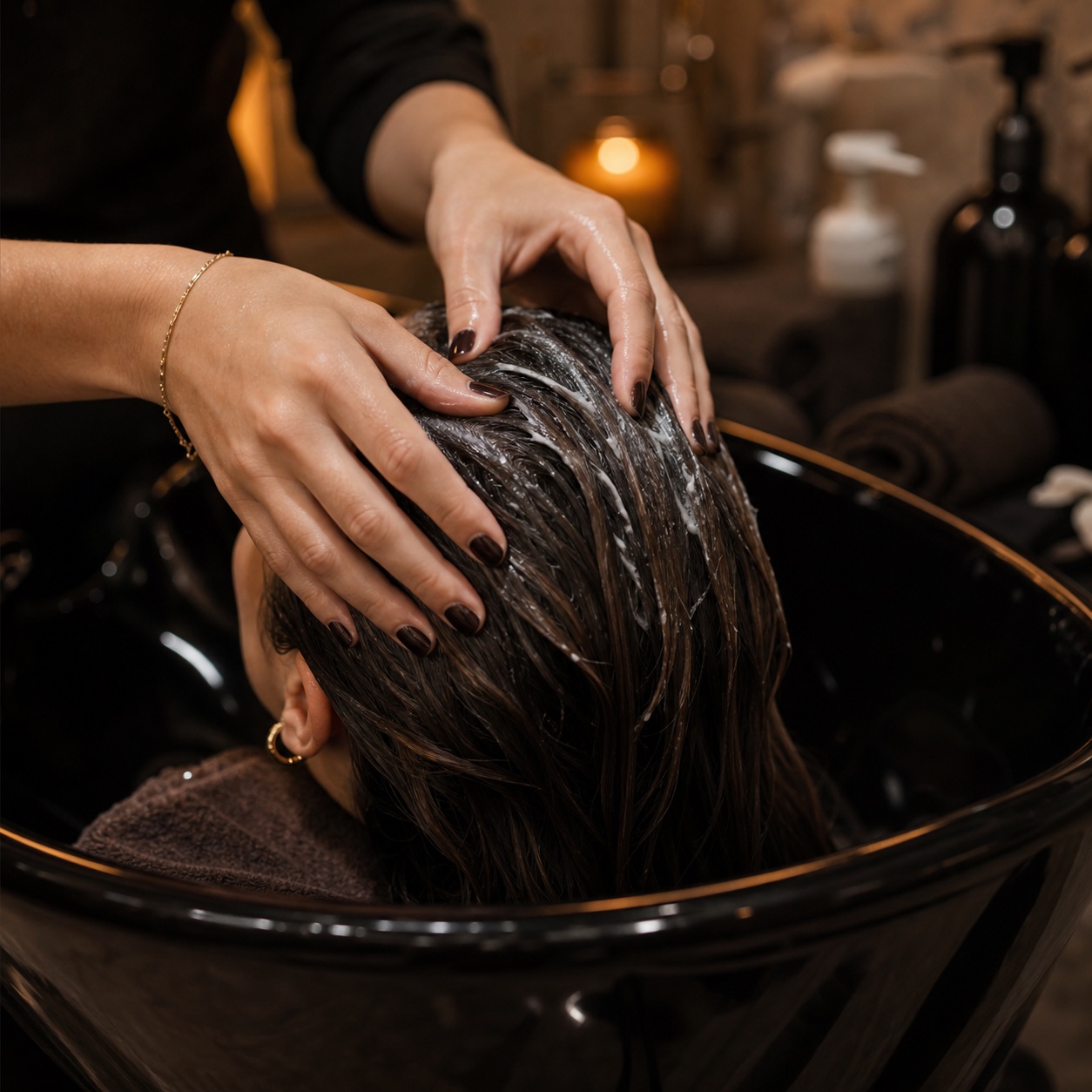Velvet Crown Studio scalp treatment moment
