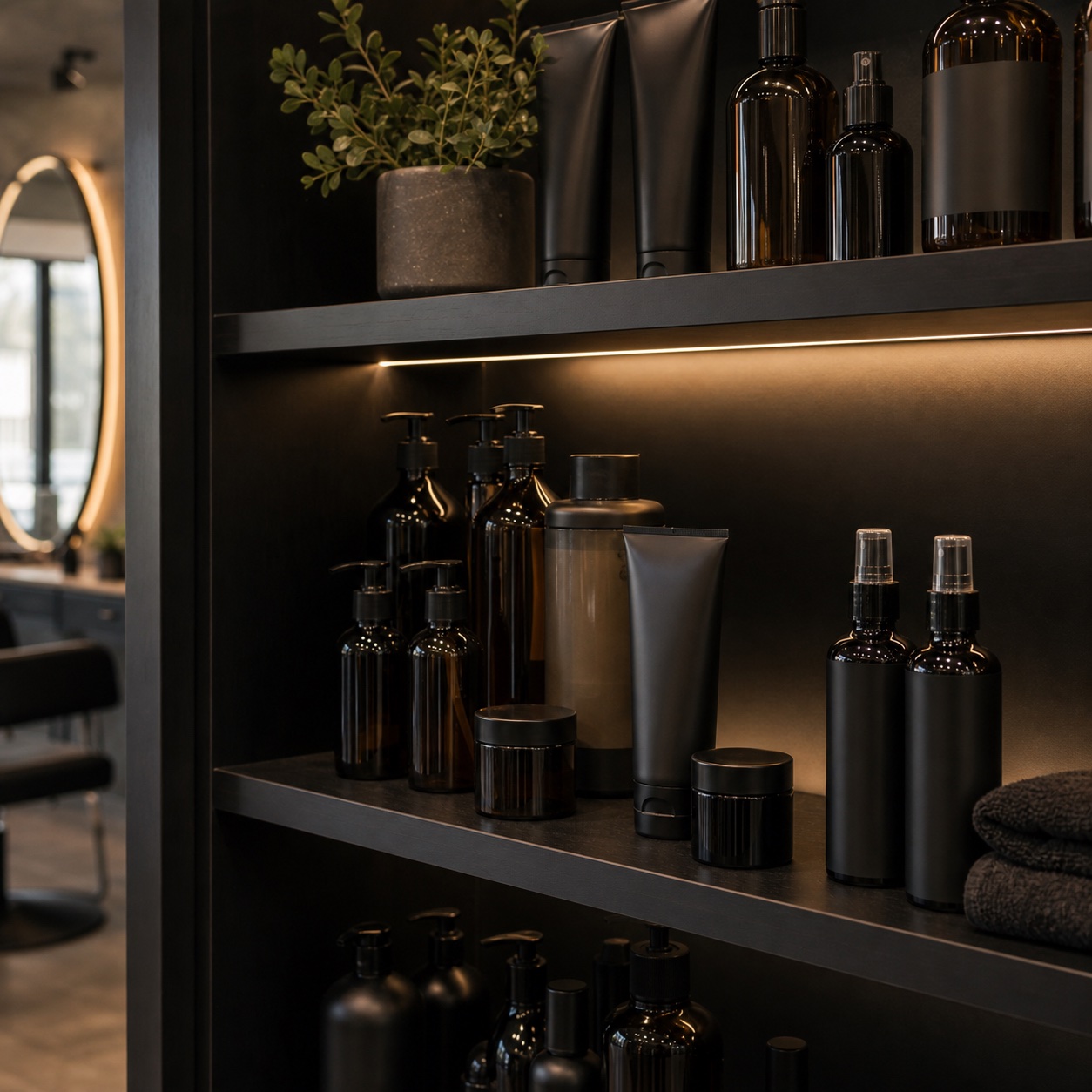Velvet Crown Studio product shelf
