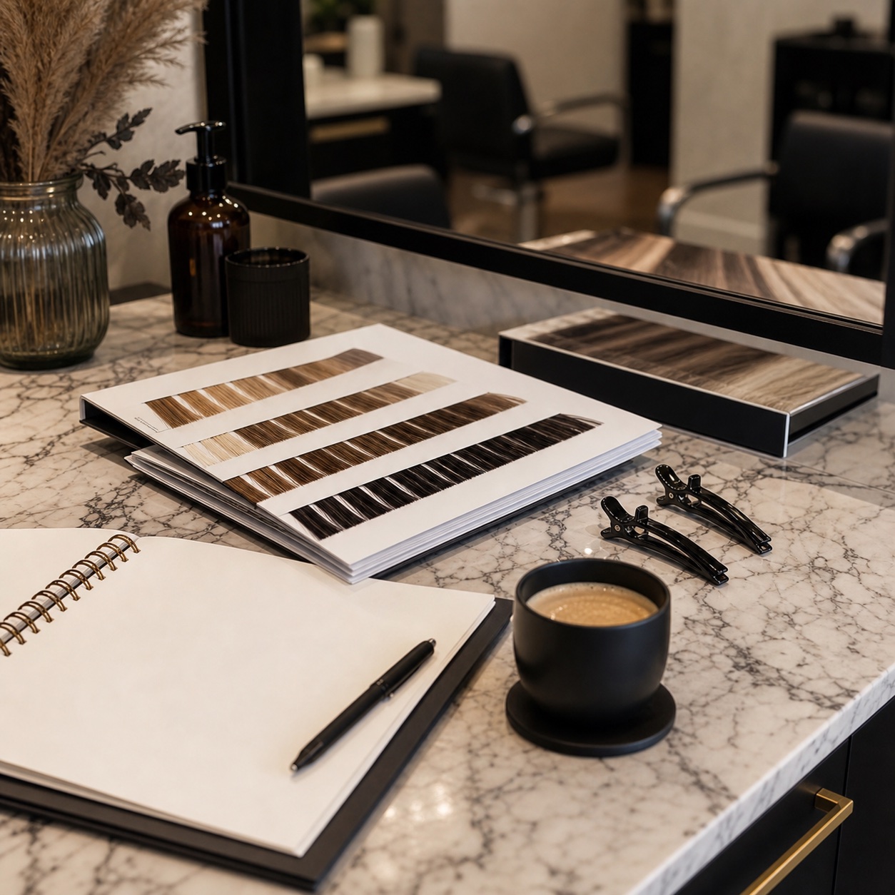 Velvet Crown Studio color consultation setup